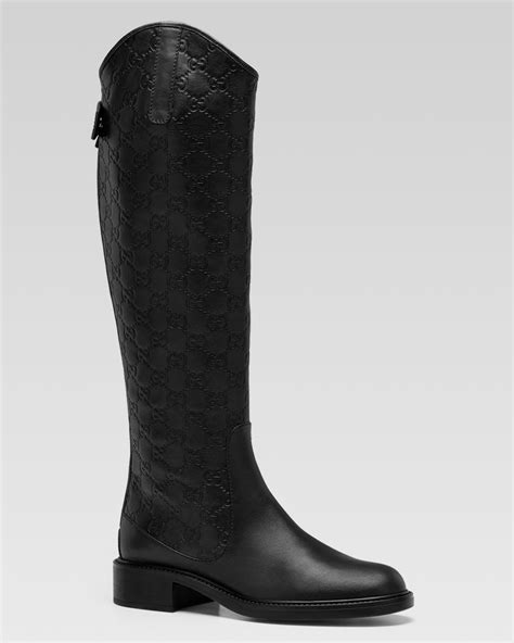 gucci black flat boots